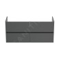 Ideal Standard Eurovit - Meuble-lavabo, 55x120x44 cm, 4 tiroirs, gris brillant R0267TI