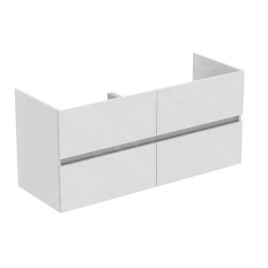Ideal Standard Eurovit - Meuble-lavabo, 55x120x44 cm, 4 tiroirs, blanc brillant R0267WG