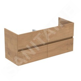 Ideal Standard Eurovit - Meuble-lavabo, 55x120x44 cm, 4 tiroirs, chêne R0267Y8