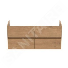 Ideal Standard Eurovit - Meuble-lavabo, 55x120x44 cm, 4 tiroirs, chêne R0267Y8