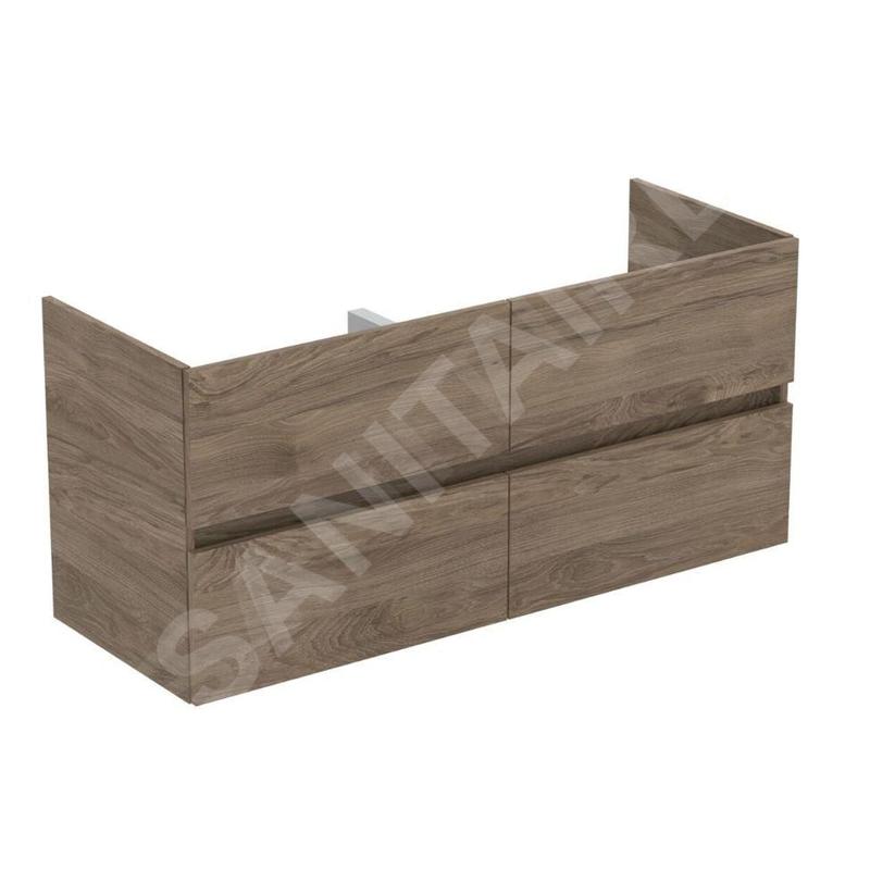 Ideal Standard Eurovit - Meuble-lavabo, 55x120x44 cm, 4 tiroirs, noyer R0267Y9 Ideal Standard Eurovit - Meuble-lavabo, 55x120x44 cm, 4 tiroirs, noyer R0267Y9