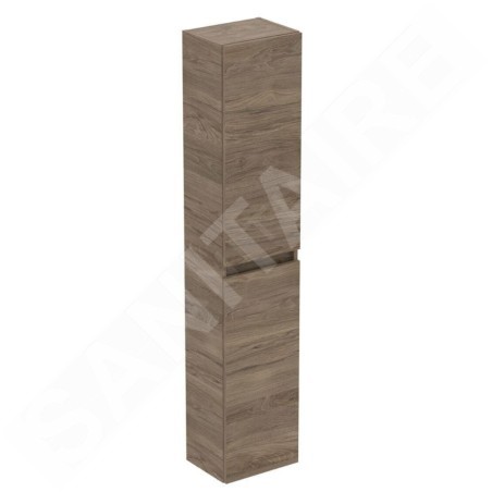 Ideal Standard Eurovit - Armoire haute 150x30x24 cm, 2 portes, charnières G/D, noyer R0268Y9