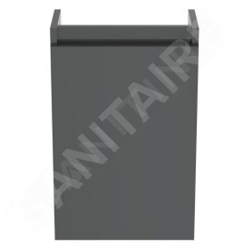 Ideal Standard Eurovit - Meuble-lavabo, 55x35x20 cm, 1 porte, charnières L/P, gris brillant R0271TI