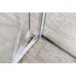Aqualine Amico - Porte de douche pliante 1040-1220x1850 mm, verre clair/blanc G100