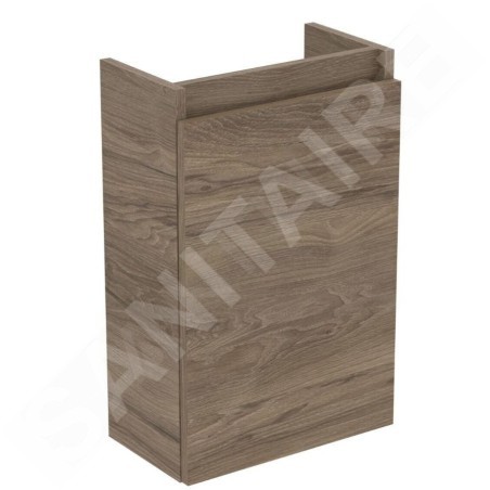 Ideal Standard Eurovit - Meuble lavabo, 55x35x20 cm, 1 porte, charnières G/D, noyer R0271Y9