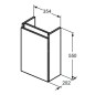 Ideal Standard Eurovit - Meuble lavabo, 55x35x20 cm, 1 porte, charnières G/D, noyer R0271Y9 Ideal Standard Eurovit - Meuble lavabo, 55x35x20 cm, 1 porte, charnières G/D, noyer R0271Y9