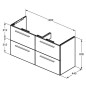 Ideal Standard i.Life A - Meuble-lavabo, 63x120x44 cm, 4 tiroirs, blanc mat T5513DU Ideal Standard i.Life A - Meuble-lavabo, 63x120x44 cm, 4 tiroirs, blanc mat T5513DU