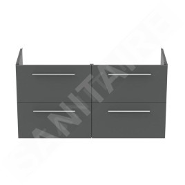 Ideal Standard i.Life A - Meuble-lavabo, 63x120x44 cm, 4 tiroirs, quartz gris mat T5513NG