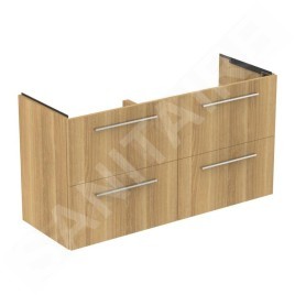 Ideal Standard i.Life A - Meuble-lavabo, 63x120x44 cm, 4 tiroirs, chêne naturel T5513NX