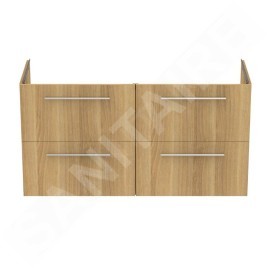 Ideal Standard i.Life A - Meuble-lavabo, 63x120x44 cm, 4 tiroirs, chêne naturel T5513NX