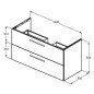 Ideal Standard i.Life B - Meuble-lavabo, 63x120x51 cm, 2 tiroirs, quartz gris mat T5514NG Ideal Standard i.Life B - Meuble-lavabo, 63x120x51 cm, 2 tiroirs, quartz gris mat T5514NG