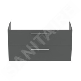 Ideal Standard i.Life B - Meuble-lavabo, 63x120x51 cm, 2 tiroirs, quartz gris mat T5514NG