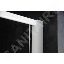 Aqualine Amico - Porte de douche pliante 1040-1220x1850 mm, verre clair/blanc G100