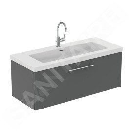 Ideal Standard i.Life B - Meuble-lavabo 44x120x51 cm, 1 tiroir, quartz gris mat T5515NG