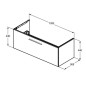 Ideal Standard i.Life B - Meuble-lavabo, 44x120x51 cm, 1 tiroir, chêne naturel T5515NX Ideal Standard i.Life B - Meuble-lavabo, 44x120x51 cm, 1 tiroir, chêne naturel T5515NX