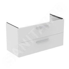 Ideal Standard i.Life B - Meuble lavabo, 63x120x51 cm, 2 tiroirs, gauche, blanc mat T5586DU
