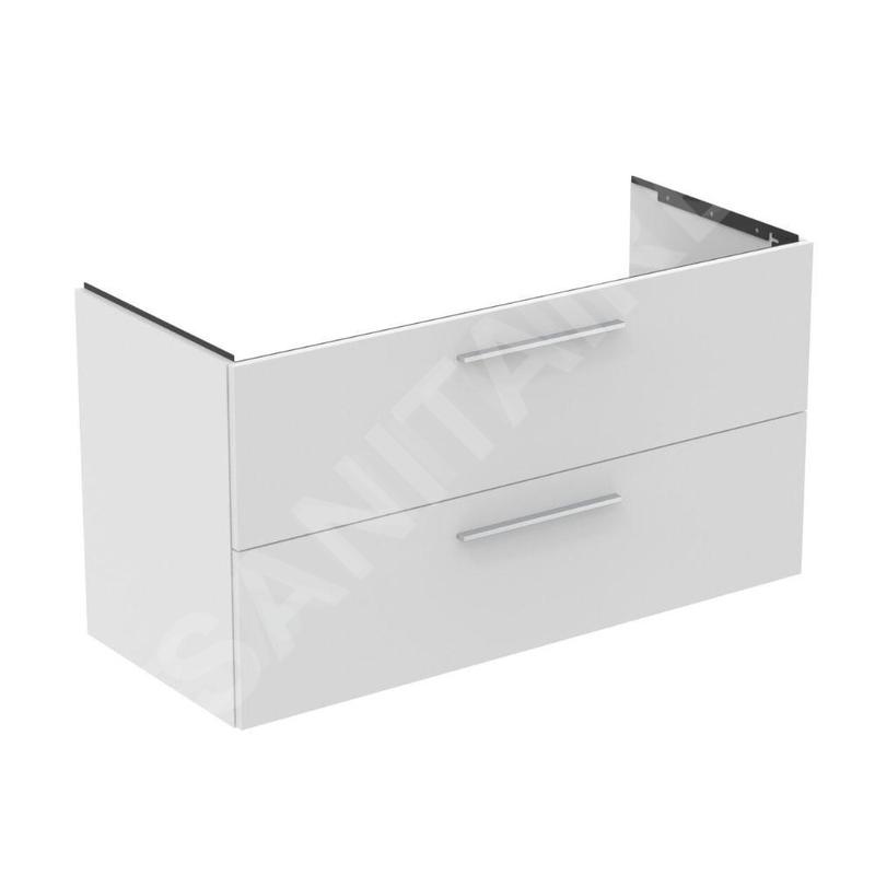 Ideal Standard i.Life B - Meuble lavabo, 63x120x51 cm, 2 tiroirs, gauche, blanc mat T5586DU Ideal Standard i.Life B - Meuble lavabo, 63x120x51 cm, 2 tiroirs, gauche, blanc mat T5586DU