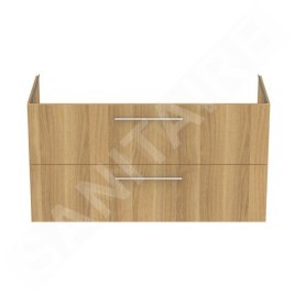 Ideal Standard i.Life B - Meuble-lavabo, 63x120x51 cm, 2 tiroirs, gauche, chêne naturel T5586NX