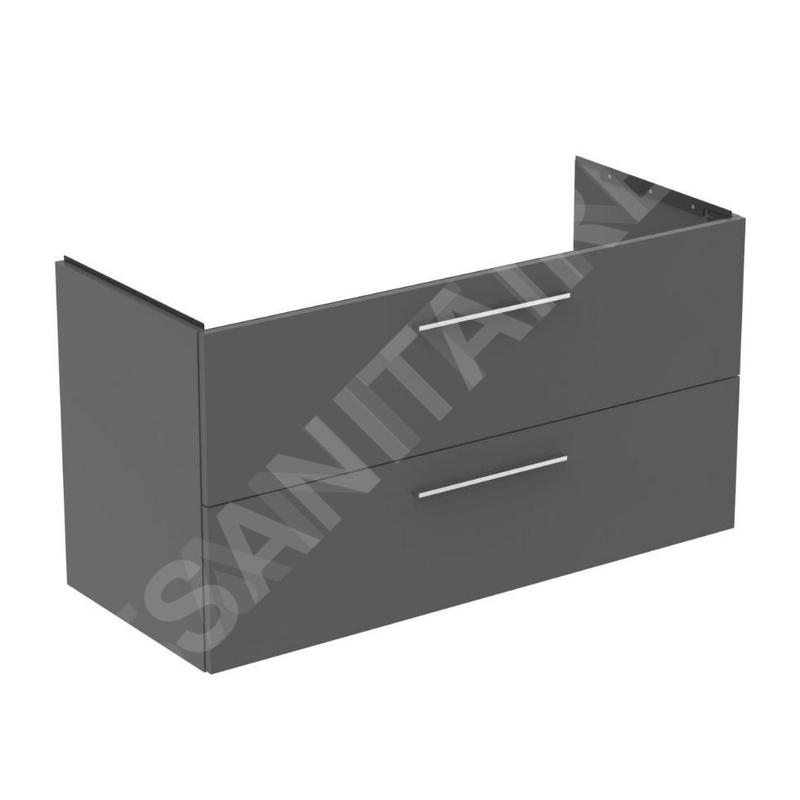 Ideal Standard i.Life B - Meuble-lavabo, 63x120x51 cm, 2 tiroirs, droite, gris mat quartz T5587NG Ideal Standard i.Life B - Meuble-lavabo, 63x120x51 cm, 2 tiroirs, droite, gris mat quartz T5587NG