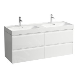 Laufen Meda - Meuble-lavabo, 52x128x45 cm, 4 tiroirs, blanc mat H4216440112601