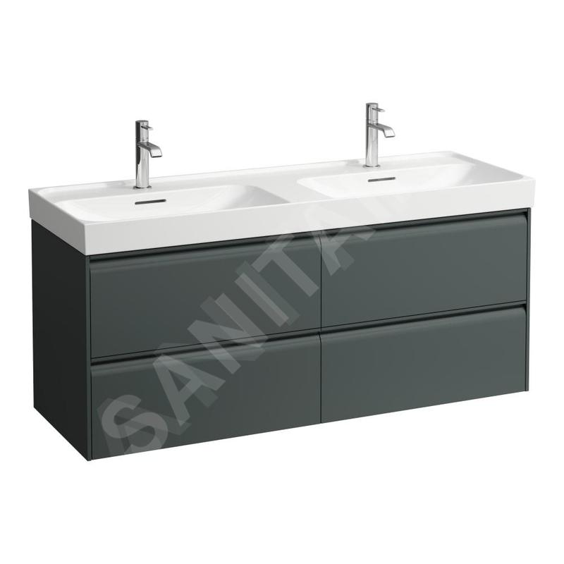 Laufen Meda - Meuble-lavabo, 52x128x45 cm, 4 tiroirs, gris H4216440112661 Laufen Meda - Meuble-lavabo, 52x128x45 cm, 4 tiroirs, gris H4216440112661