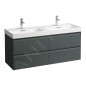 Laufen Meda - Meuble-lavabo, 52x128x45 cm, 4 tiroirs, gris H4216440112661 Laufen Meda - Meuble-lavabo, 52x128x45 cm, 4 tiroirs, gris H4216440112661