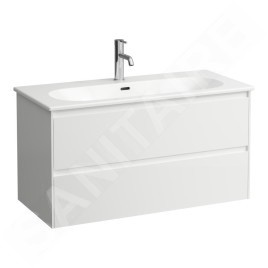 Laufen Lua - Meuble avec lavabo, 51x97x44 cm, 2 tiroirs, blanc mat H8600882601041