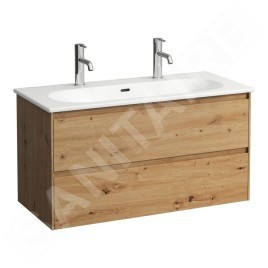 Laufen Lua - Meuble avec lavabo, 51x97x44 cm, 2 tiroirs, chêne H8600882671071