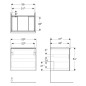 Geberit Acanto - Meuble lavabo, 59x54x48 cm, 1 tiroir, blanc brillant 503.003.01.1 Geberit Acanto - Meuble lavabo, 59x54x48 cm, 1 tiroir, blanc brillant 503.003.01.1