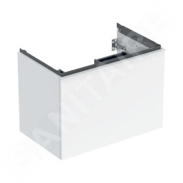 Geberit Acanto - Meuble lavabo, 74x54x48 cm, 1 tiroir, blanc brillant 503.004.01.1
