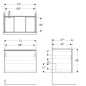 Geberit Acanto - Meuble lavabo, 74x54x48 cm, 1 tiroir, lave 503.004.JK.1 Geberit Acanto - Meuble lavabo, 74x54x48 cm, 1 tiroir, lave 503.004.JK.1