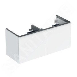Geberit Acanto - Meuble lavabo, 118x54x48 cm, 2 tiroirs, blanc brillant 503.007.01.1
