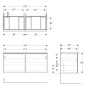 Geberit Acanto - Meuble lavabo, 118x54x48 cm, 2 tiroirs, lave 503.007.JK.1 Geberit Acanto - Meuble lavabo, 118x54x48 cm, 2 tiroirs, lave 503.007.JK.1