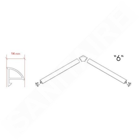 Ravak Accessoires - Kit pour rail de recouvrement 6, blanc B440000001