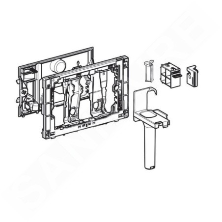 Geberit Accessoires - Tiroir pour stick de nettoyage Duofresh, chromé brillant 115.062.21.1