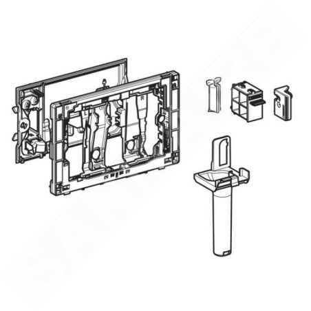 Geberit Accessoires - Tiroir pour stick de nettoyage Duofresh, chromé brillant 115.063.21.1