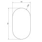 Aqualine Miroirs - Miroir 400x700 mm, sans poignée 22503 Aqualine Miroirs - Miroir 400x700 mm, sans poignée 22503