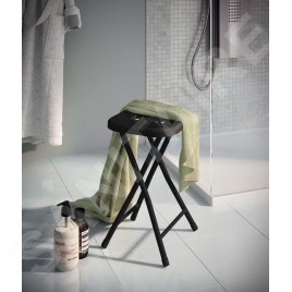 Sapho Accessoires de salle de bains Gedy - Tabouret de salle de bain, 260x455x260 mm, noir CO7614
