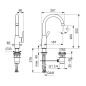 Hansa Designo - Mitigeur de lavabo avec bec pivotant et vidage, chrome 51032293