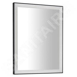 Sapho Miroirs - Mirroir Venero avec éclairage LED, 600x800 mm, noir LG260
