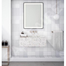Sapho Miroirs - Mirroir Venero avec éclairage LED, 600x800 mm, noir LG260