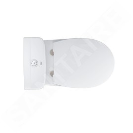 Grohe Bau Ceramic - WC combi avec réservoir et abattant softclose, rimless, DualFlush, blanc alpin 39942000
