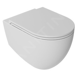 Sapho Isvea - Abattant toilette Slim, SoftClose, blanc mat 40KF0201I-S