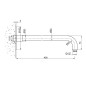 Sapho Minimal - Bras de douche 400 mm, inox MI091