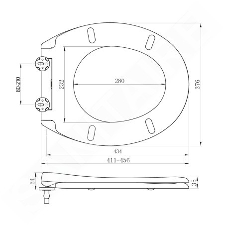Sapho Adina - Abattant WC, Soft Close, duroplast, blanc 1703-322