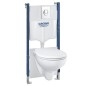 Grohe Solido - Set de bâti-support, cuvette Edge Ceramic et abattant softclose, plaque de déclenchement Start, chrome 39419000