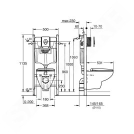 Grohe Solido - Set de bâti-support, cuvette Edge Ceramic et abattant softclose, plaque de déclenchement Start, chrome 39419000