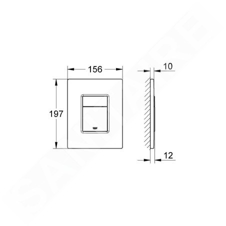 Grohe Even - Plaque de déclenchement, chrome 38966000