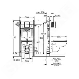 Grohe Solido - Set de bâti-support, cuvette Edge Ceramic et abattant softclose, plaque de déclenchement Even, chrome 39816000