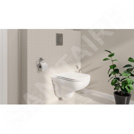 Grohe Solido - Set de bâti-support, cuvette Edge Ceramic et abattant softclose, plaque de déclenchement Even, chrome 39816000